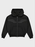 wings zip-up hoodie