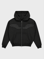 wings zip-up hoodie